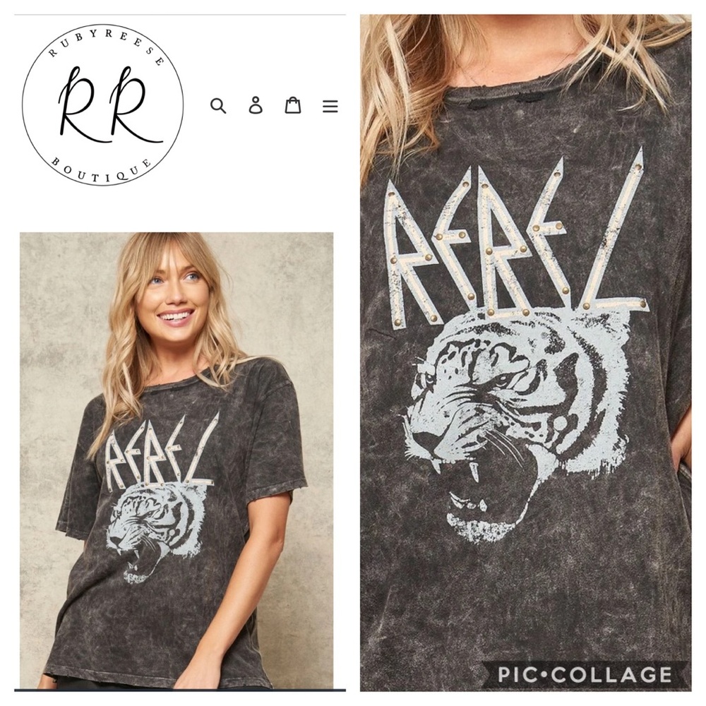 Vintage Mineral Washed Rebel Canvas Tee